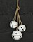 White Metal Jingle Bell Cluster with Rope – Rustic Farmhouse Christmas Door Hanger